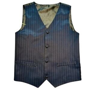Boys Navy Pinstripe Suit Vest Size 12 Formal Wedding Holiday